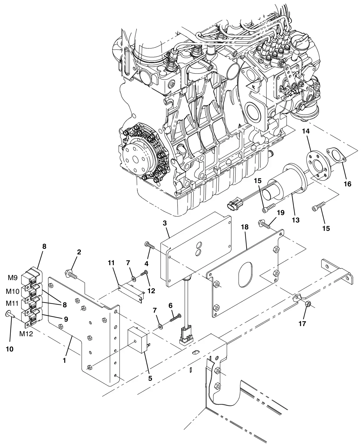 Tennant S30 Diesel engine governor and electrical group, diesel drawing, manual page 40