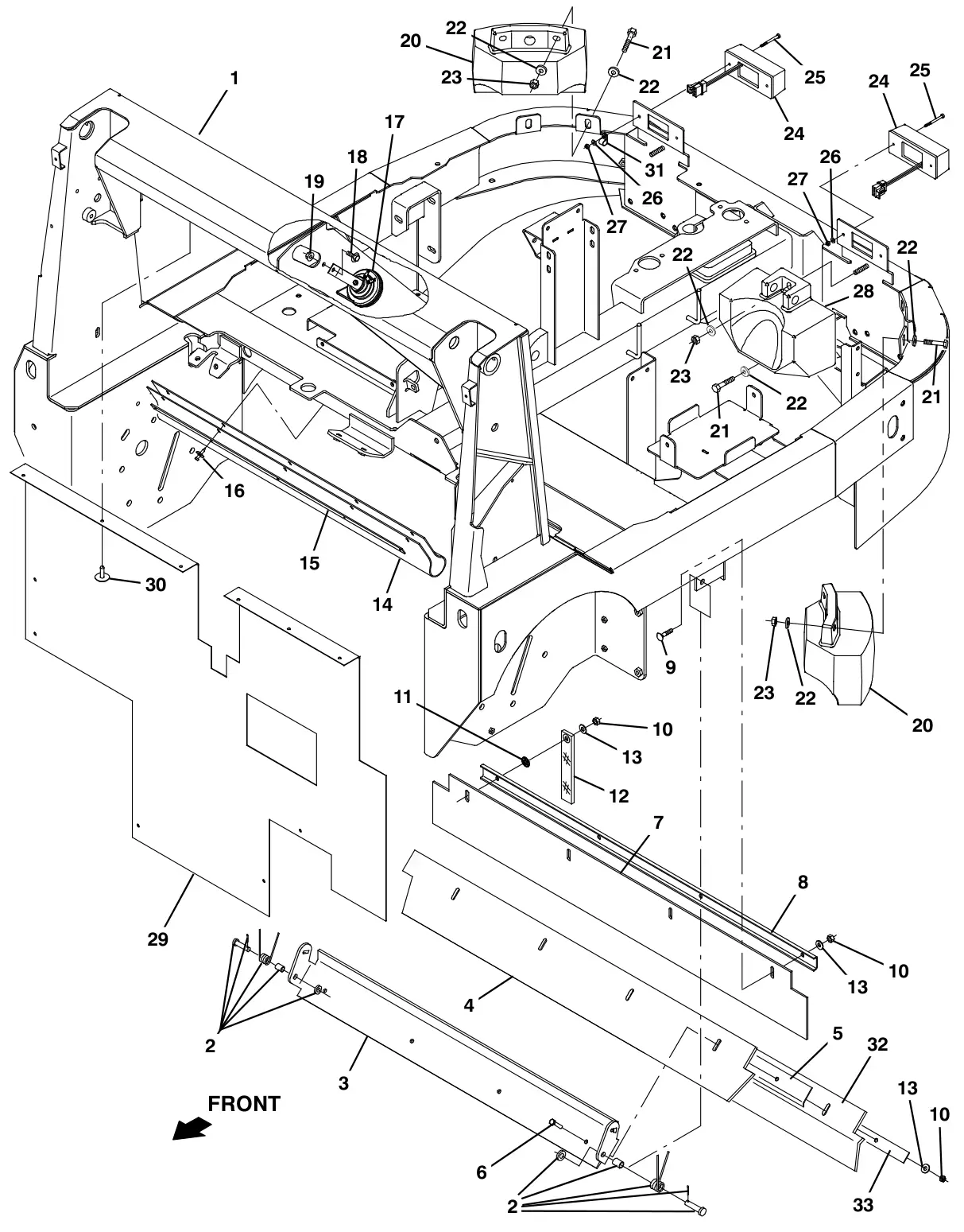 Tennant S30 Diesel mainframegroup drawing, manual page 16
