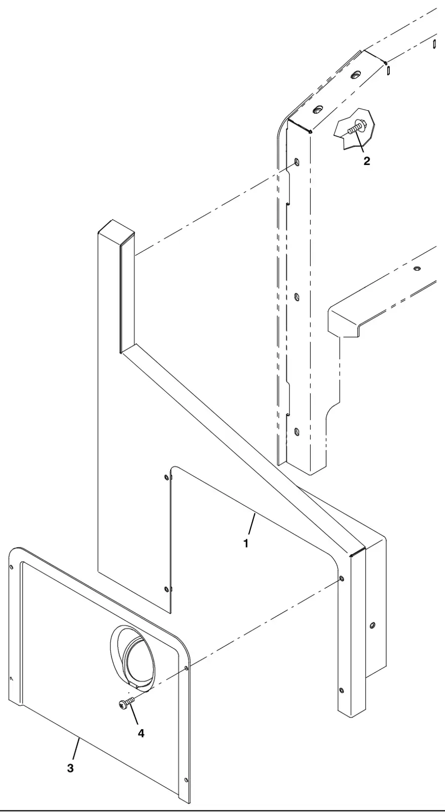 Tennant S30 Diesel cab fuel cover group (option) drawing, manual page 3-22