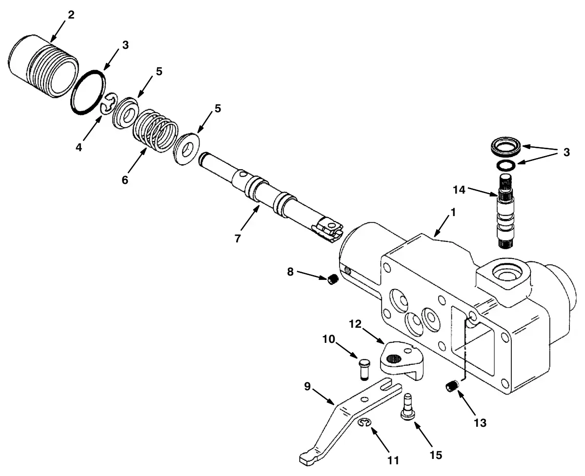 Tennant S30 Diesel hydraulic manual control breakdown, 74273 (component breakdown) drawing, manual page 4-18
