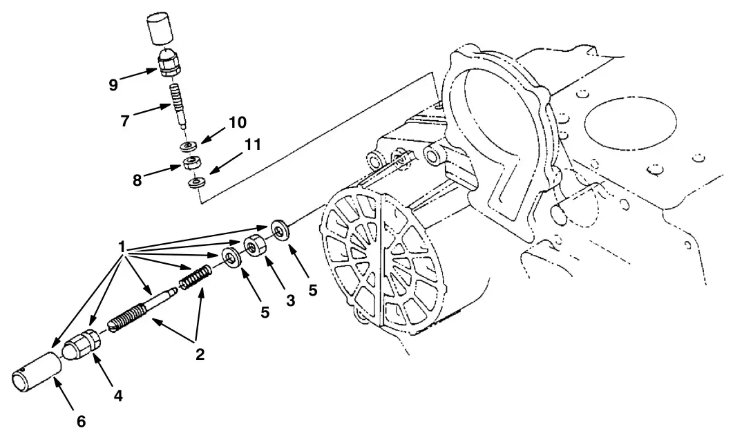 Tennant S30 Diesel idling group (engine) drawing, manual page 5-26