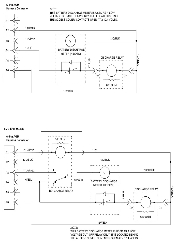 Tennant T1 electrical diagram, agm battery (continued) (t1b battery), manual page 37