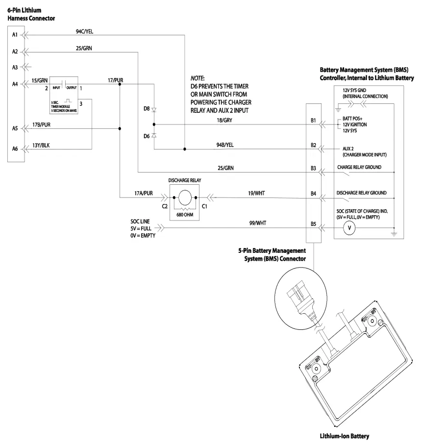 Tennant T1 electrical diagram, lithium battery (continued) (t1b battery), manual page 39