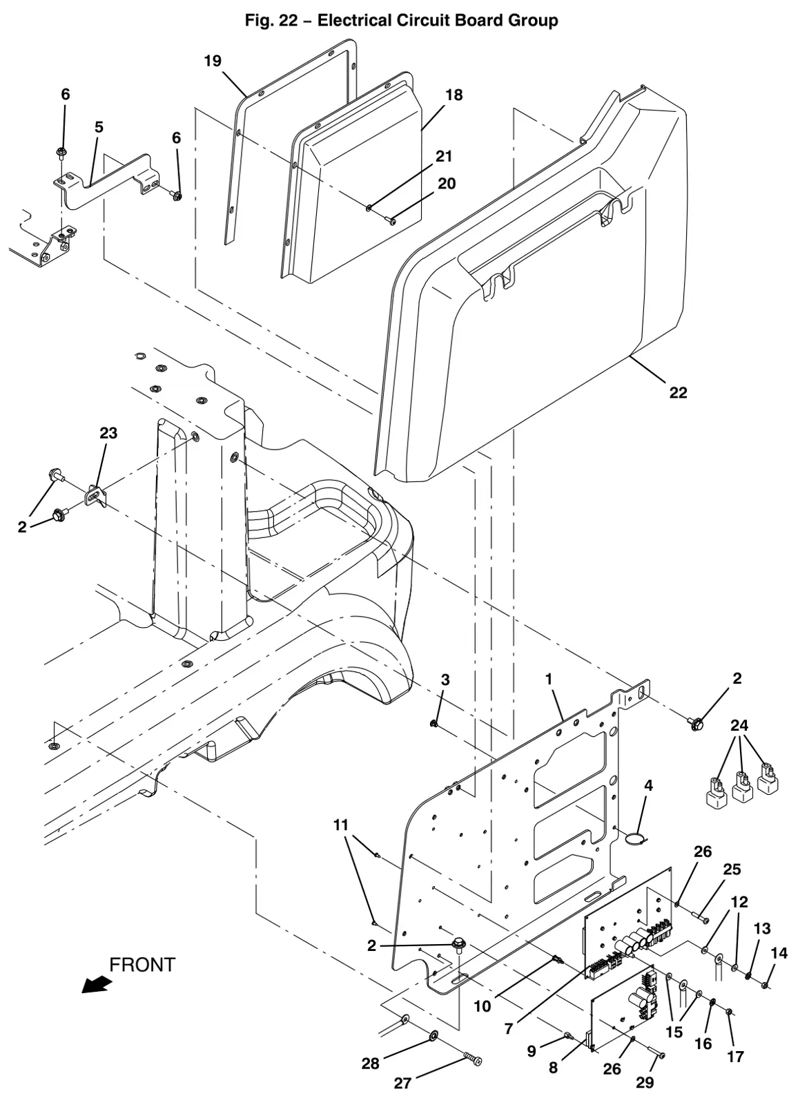 Tennant T12 electrical circuit board group drawing, manual page 50