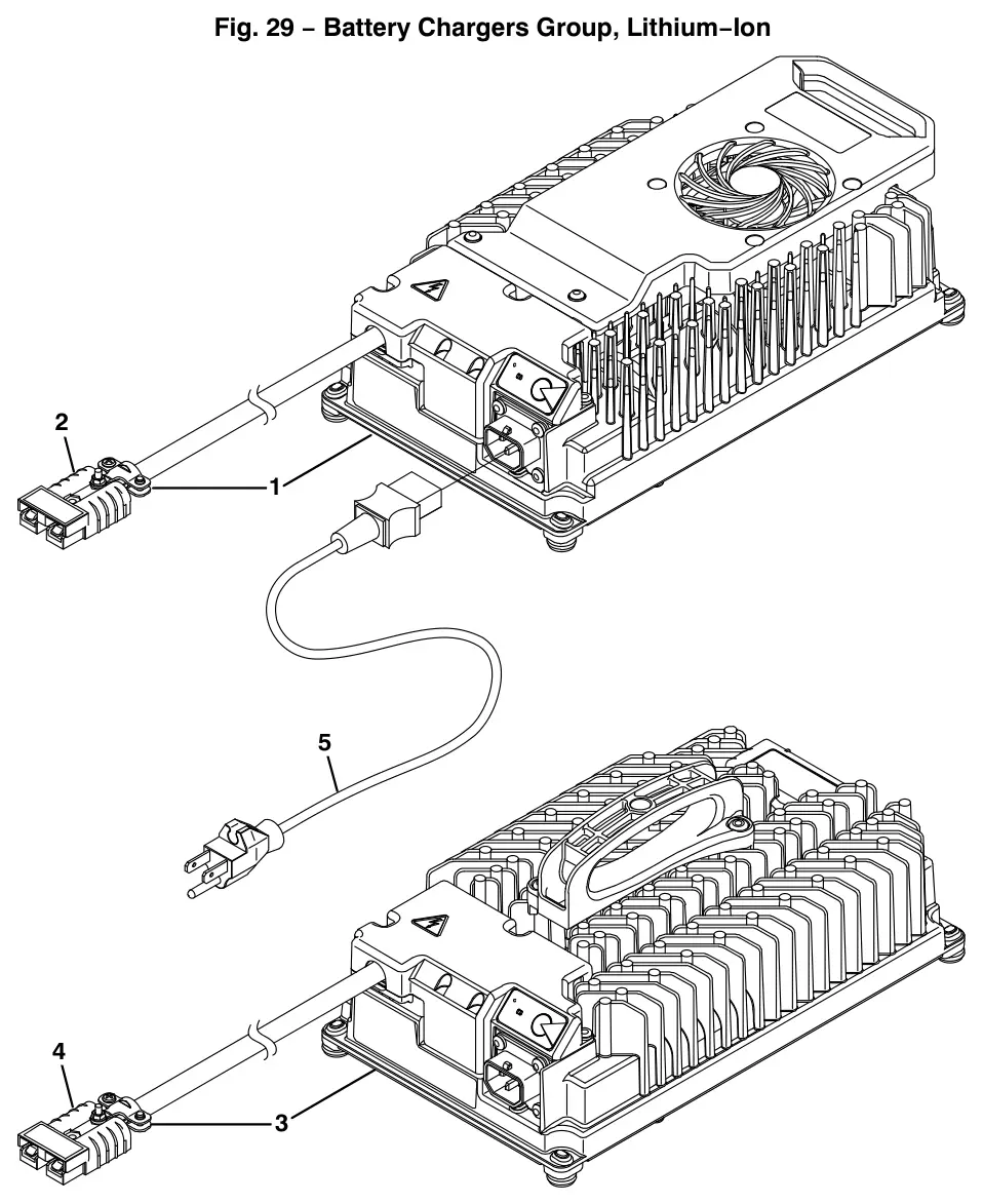 Tennant T12 battery chargers group, lithium-ion (option) drawing, manual page 112
