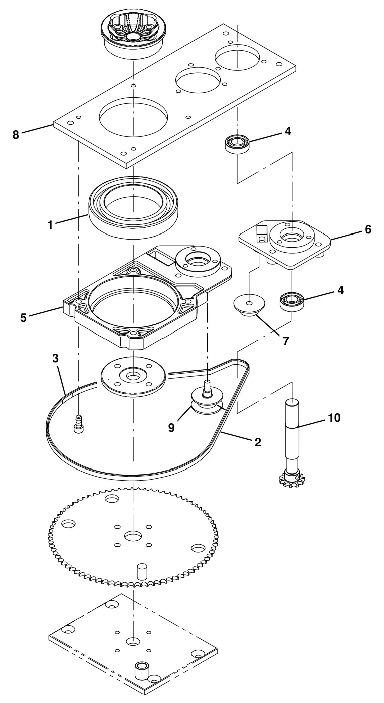 Tennant T16 steering control breakdown, 1053418 (000000 - 022671) (component breakdown) drawing, manual page 156