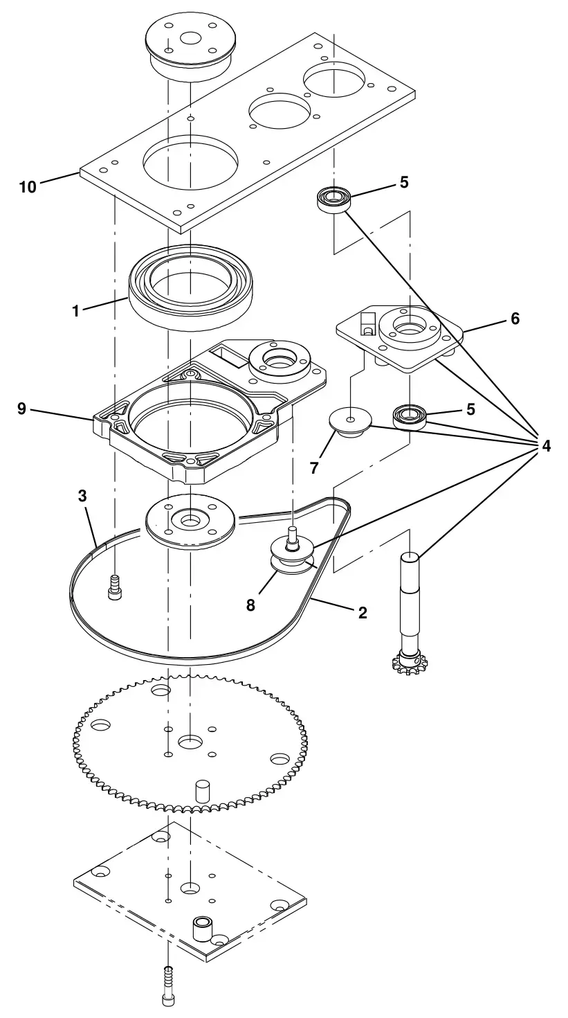 Tennant T16 steering control breakdown, 1202071 (022671 - 023752) (component breakdown) drawing, manual page 158
