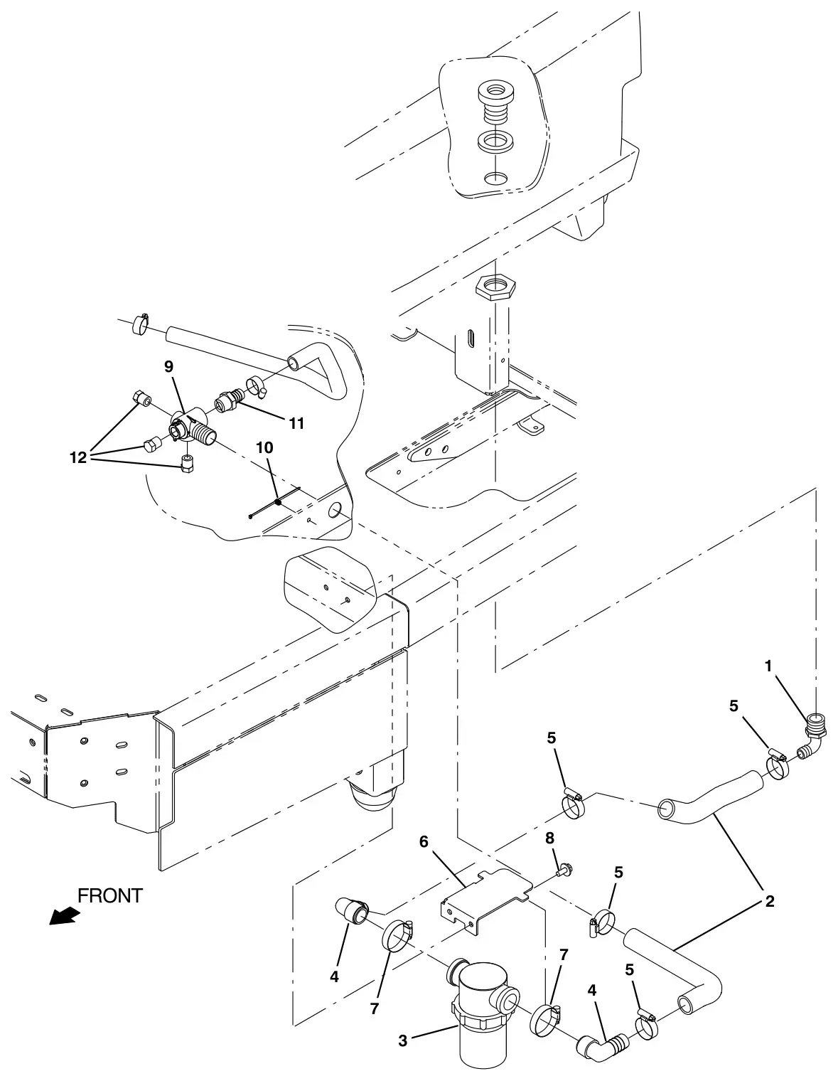Tennant T17 solution supply group drawing, manual page 56