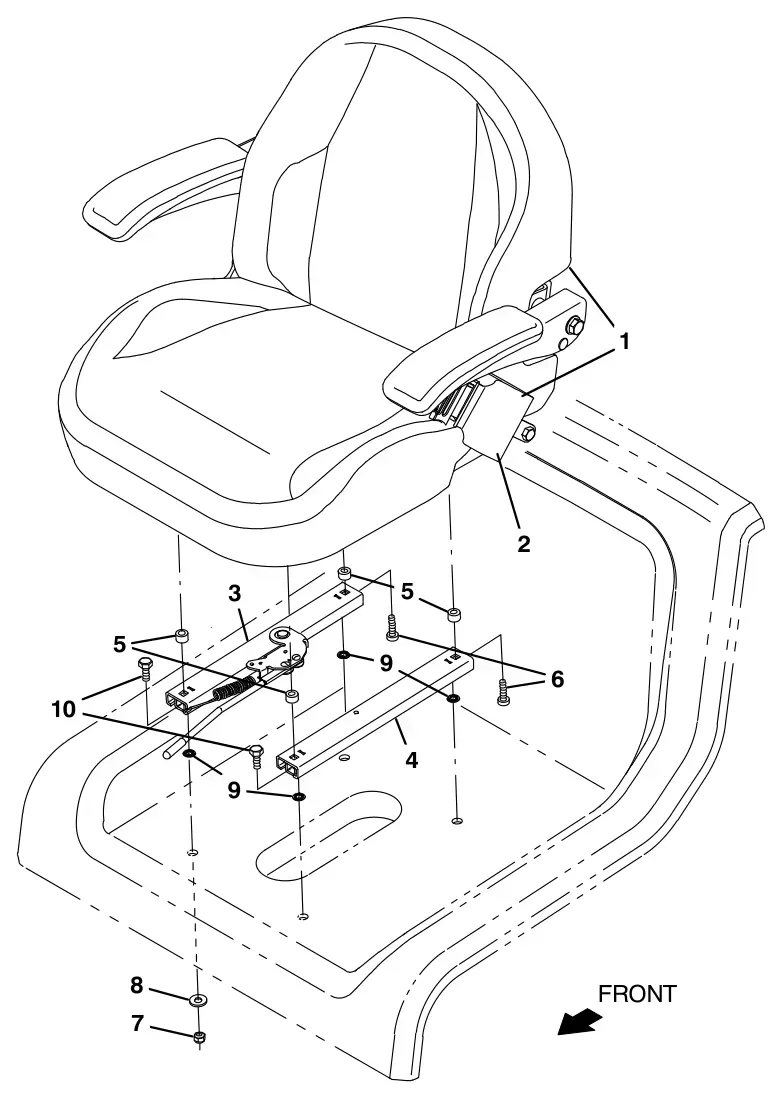 Tennant T17 deluxe seat kit drawing, manual page 26