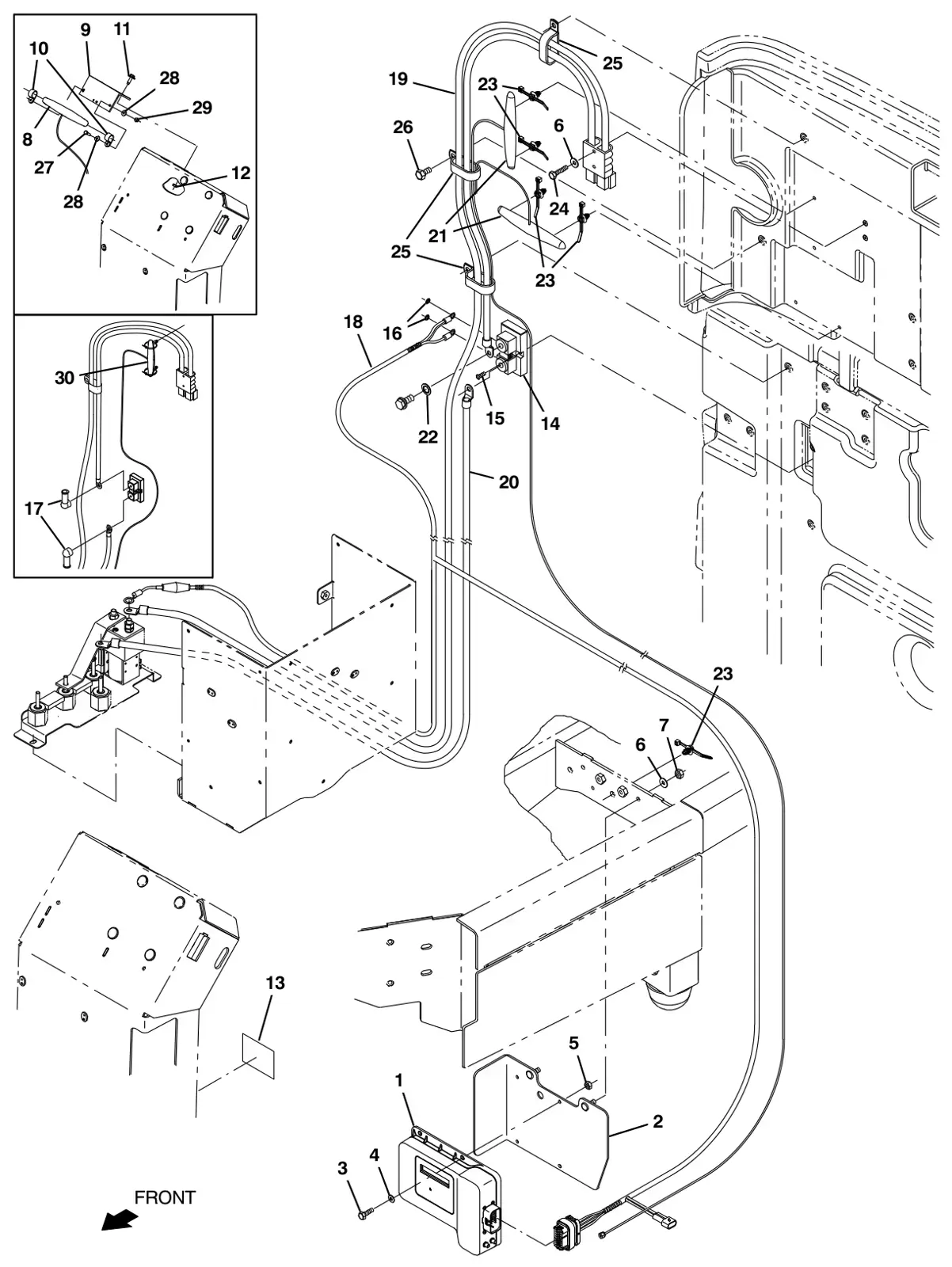 Tennant T17 telemetry group (option) drawing, manual page 160