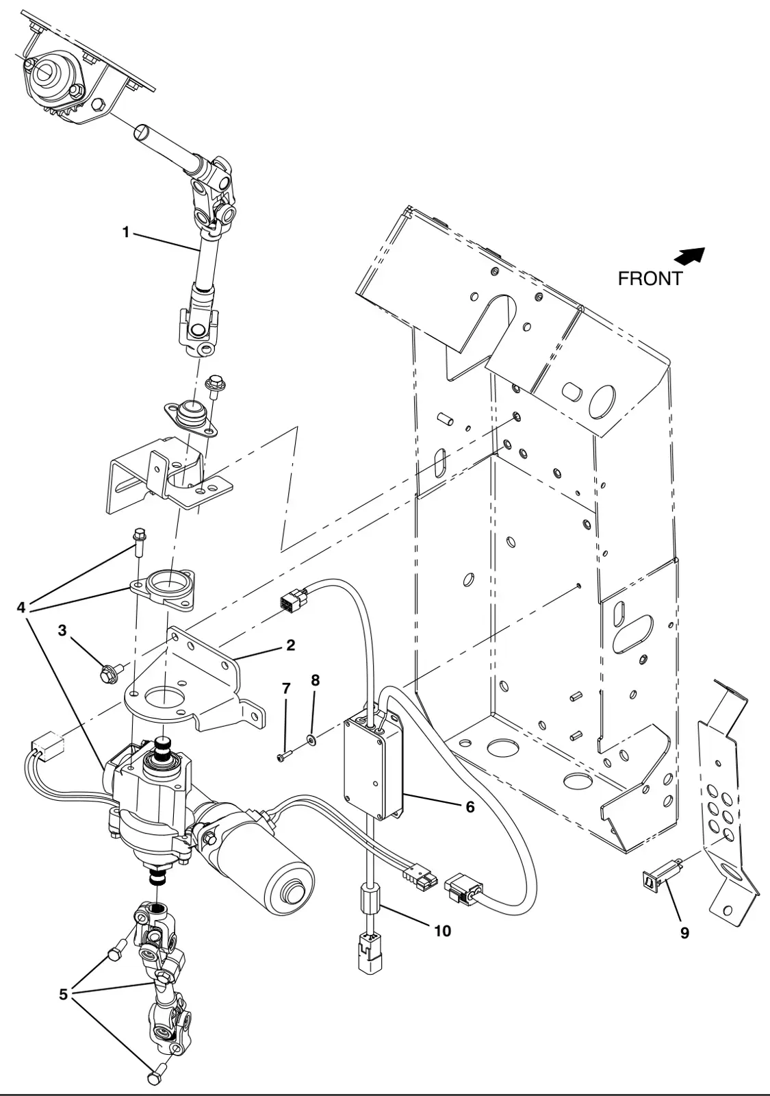 Tennant T17 power steering group (000000 - 010999) (option) drawing, manual page 88