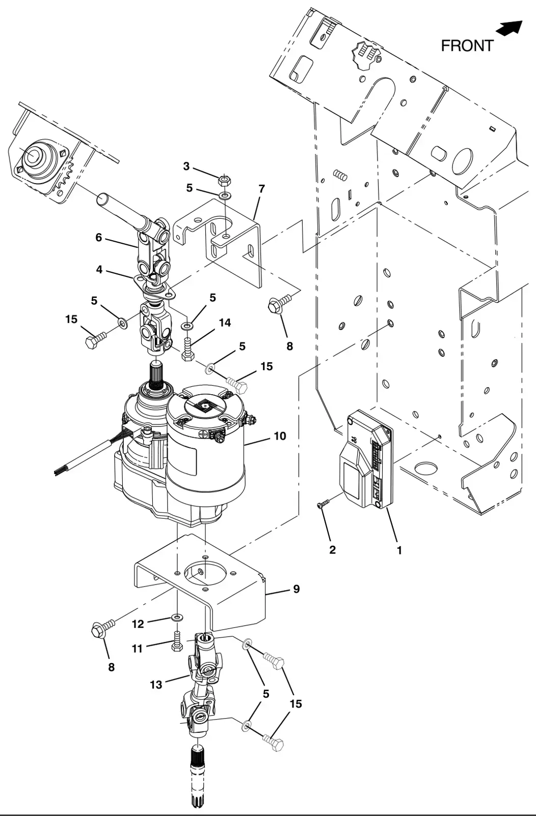 Tennant T17 power steering group (014650 -) (option) drawing, manual page 92