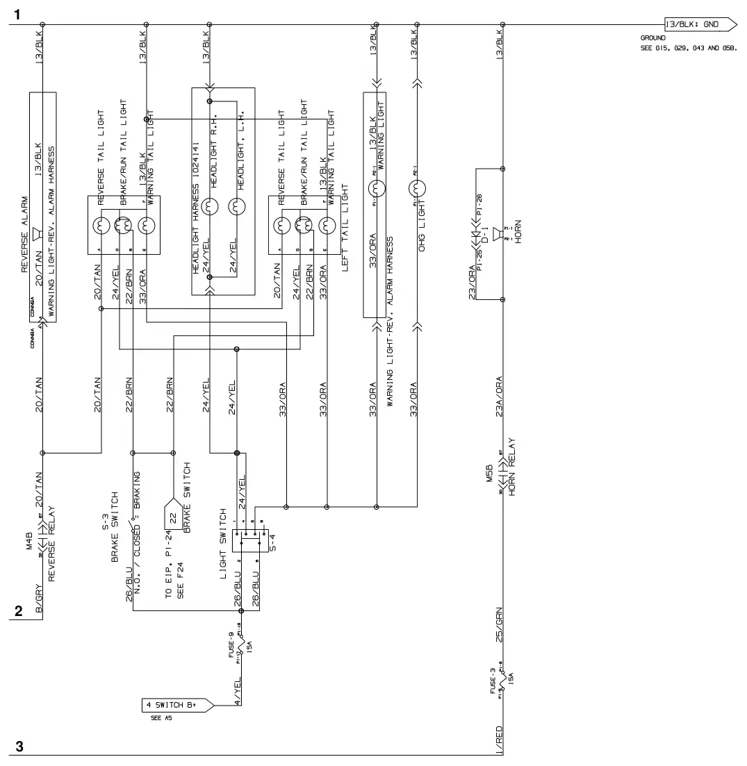 Tennant T20 Diesel electrical schematic (s/n 008000 - 013000), sheet 2, manual page 128