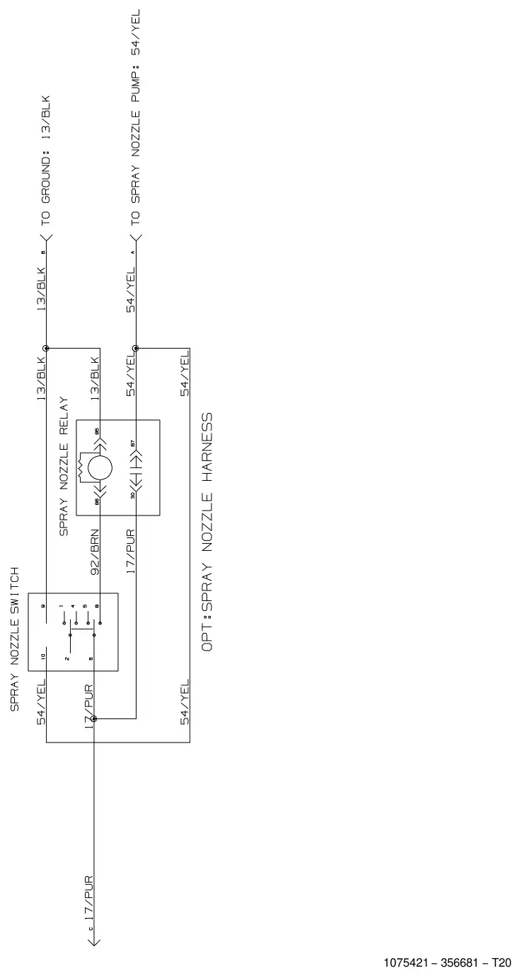 Tennant T20 Diesel electrical schematic (s/n 008000 - 013000), sheet 8, manual page 134