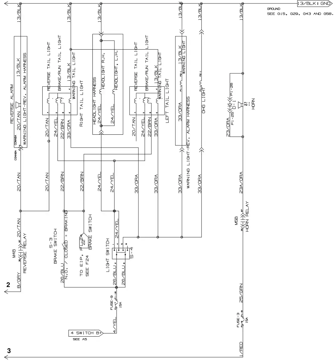 Tennant T20 Diesel electrical schematic (s/n 013001 -), sheet 2, manual page 136