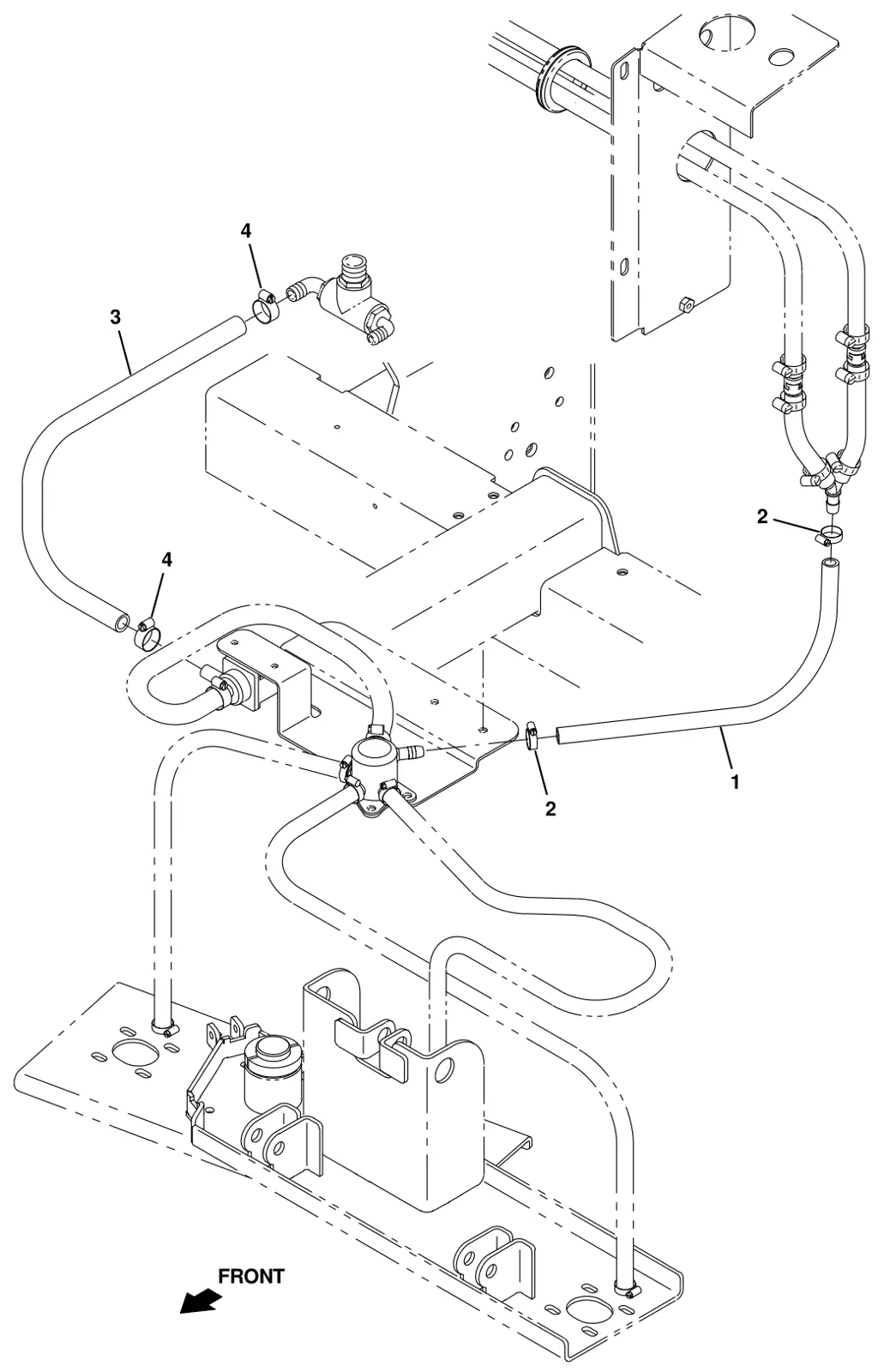 Tennant T20 Diesel fast solution supply group, disk scrub head (option) drawing, manual page 189