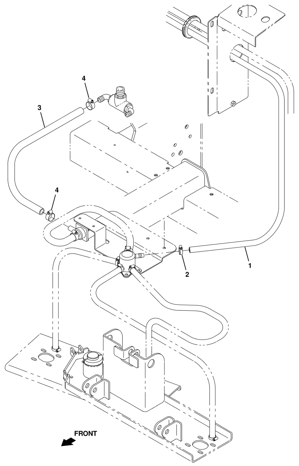 Tennant T20 Diesel ec-h2o solution supply group, disk scrub head (s/n 008000 - 013000) (option) drawing, manual page 209