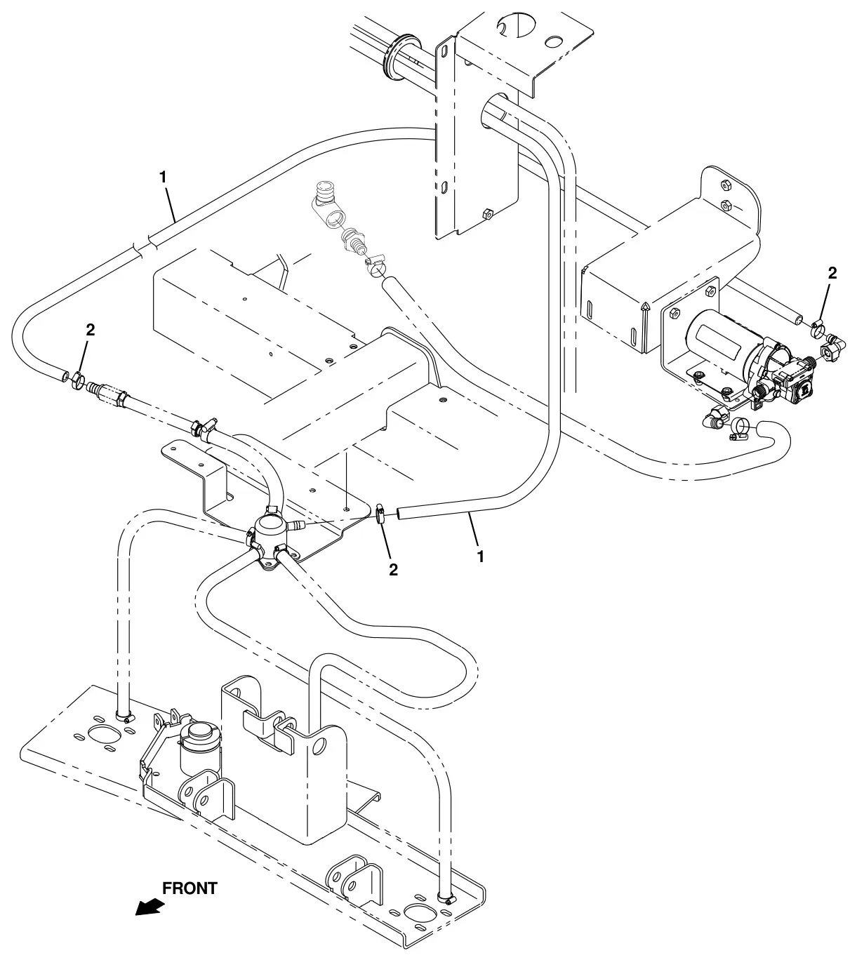 Tennant T20 Diesel ec-h2o solution supply group, disk scrub head (s/n 013001 -) (option) drawing, manual page 211