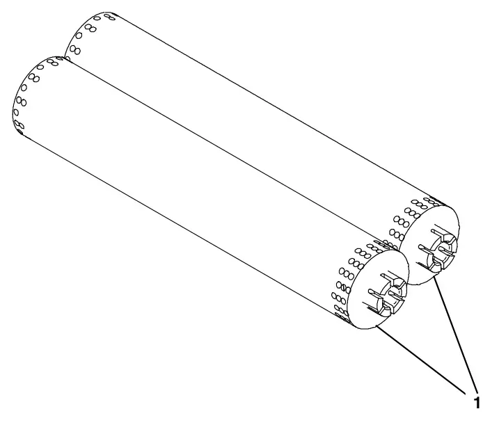 Tennant T300 brushes group, 20 in (50 cm) cylindrical drawing, manual page 16