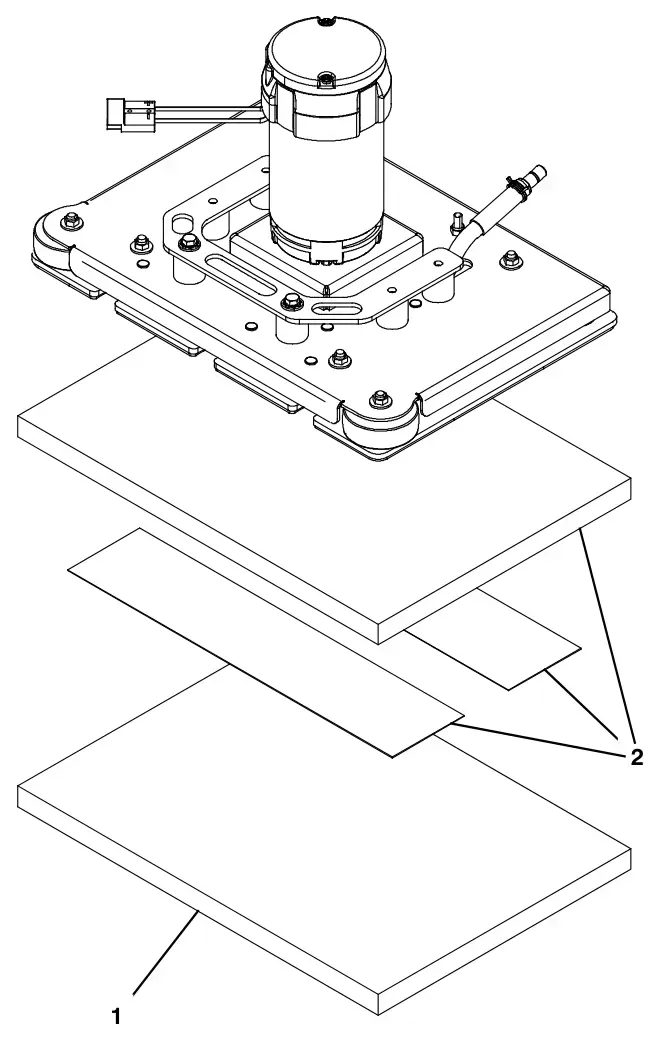 Tennant T300 pad group, 20 in (50 cm) orbital drawing, manual page 17