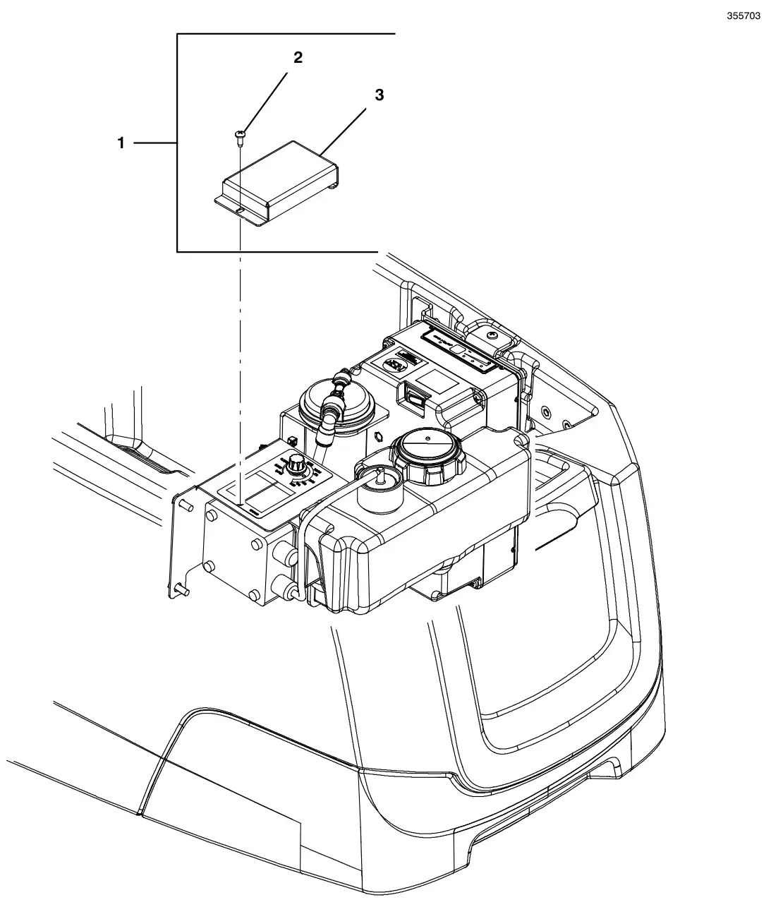 Tennant T300 severe environment lockout kit drawing, manual page 170