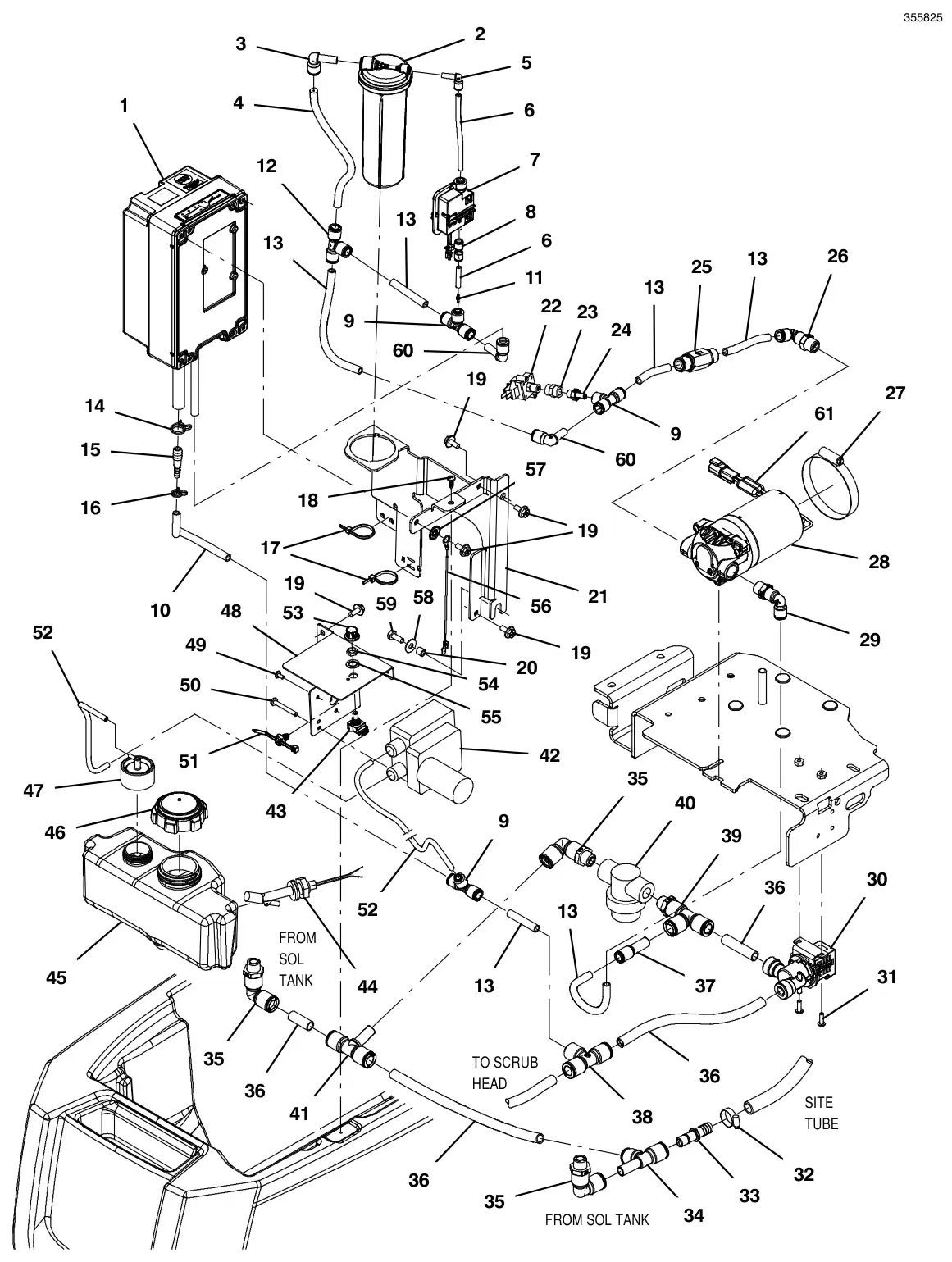 Tennant T300 (S/N 30064755-40000000) ec- h2o & severe environment solution group (t300 model) drawing, manual page 78