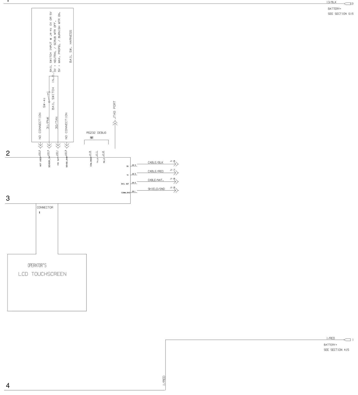 Tennant T300 / T300e (manual 9014517) Electrical: Electrical Diagram, Push Pro- Panel (LCD) T300 Model (Page 2 of 4), manual page 145