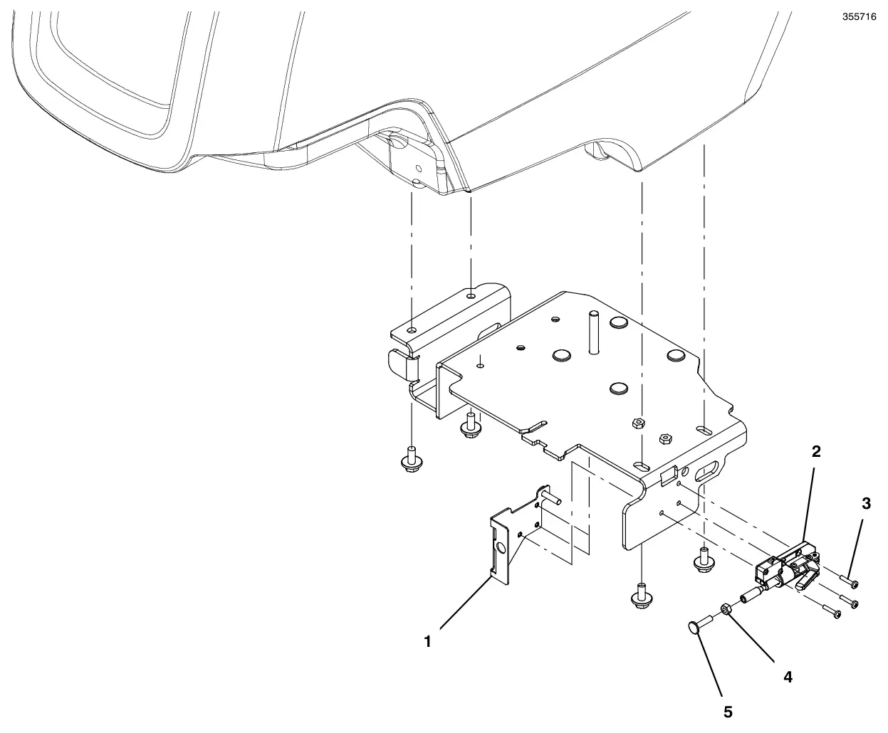 Tennant T300e (S/N 30061275-40000000) parking brake group drawing, manual page 162