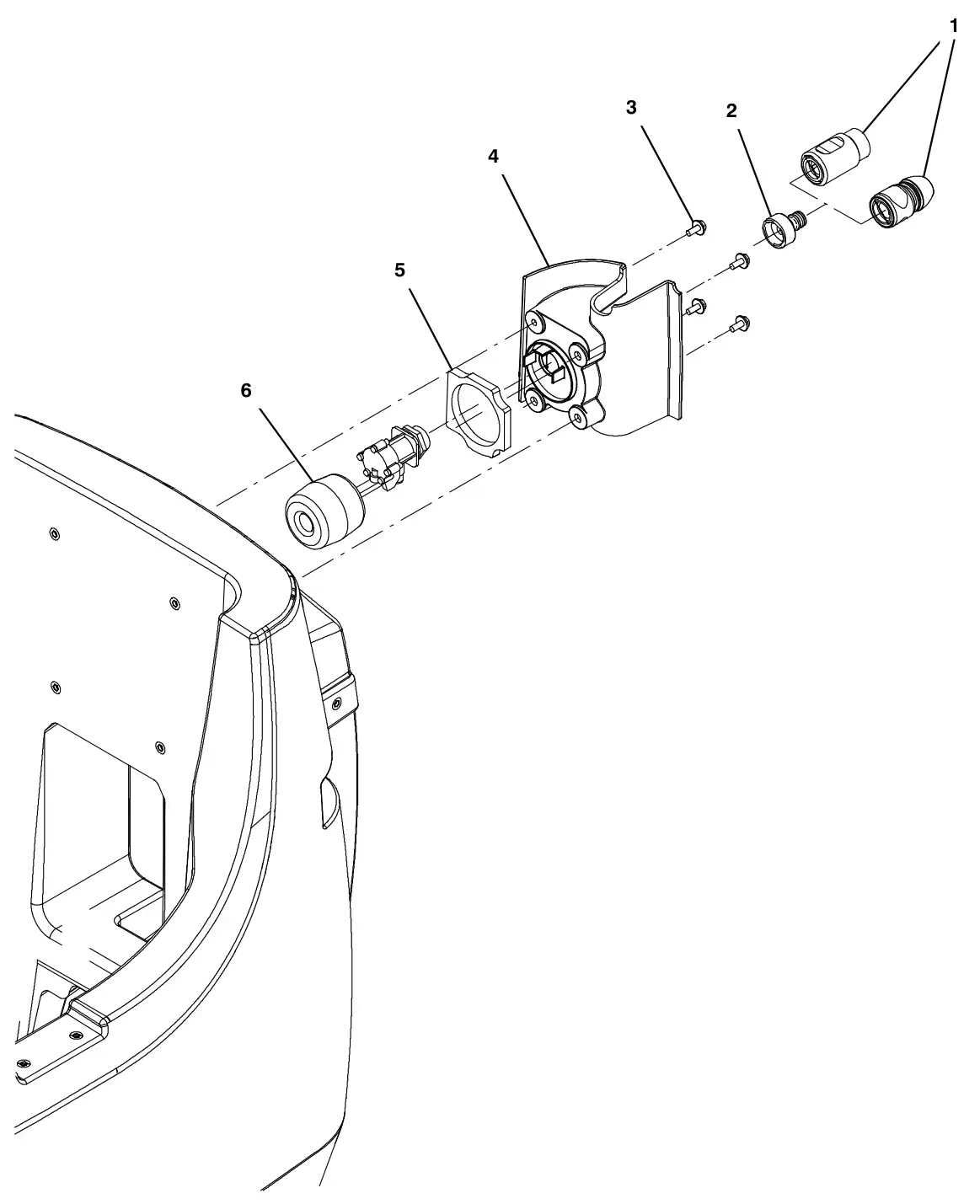Tennant T500 solution tank auto-fill kit drawing, manual page 114