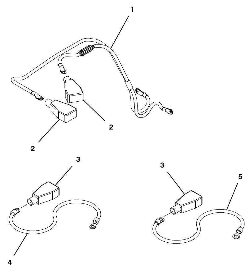 Tennant T500e battery cables group, lithium-ion battery drawing, manual page 82