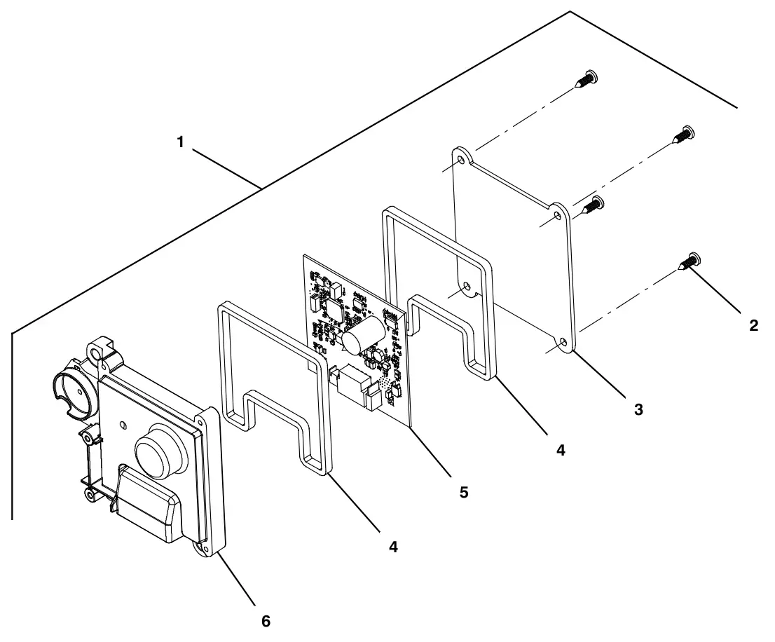 Tennant T500e (S/N 30000000-40000000) breakdowns automatic battery watering module breakdown drawing, manual page 118