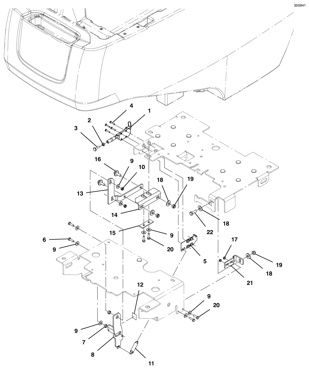 Tennant T500e (S/N 30000000-40000000) parking brake group (s/n 30182936 and later) drawing, manual page 104