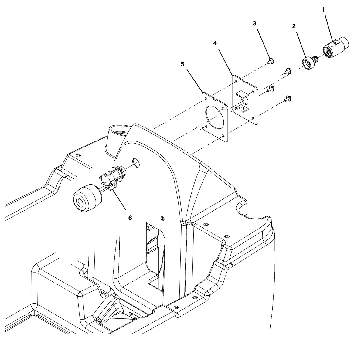 Tennant T600e / T600 solution tank auto-fill kit drawing, manual page 142