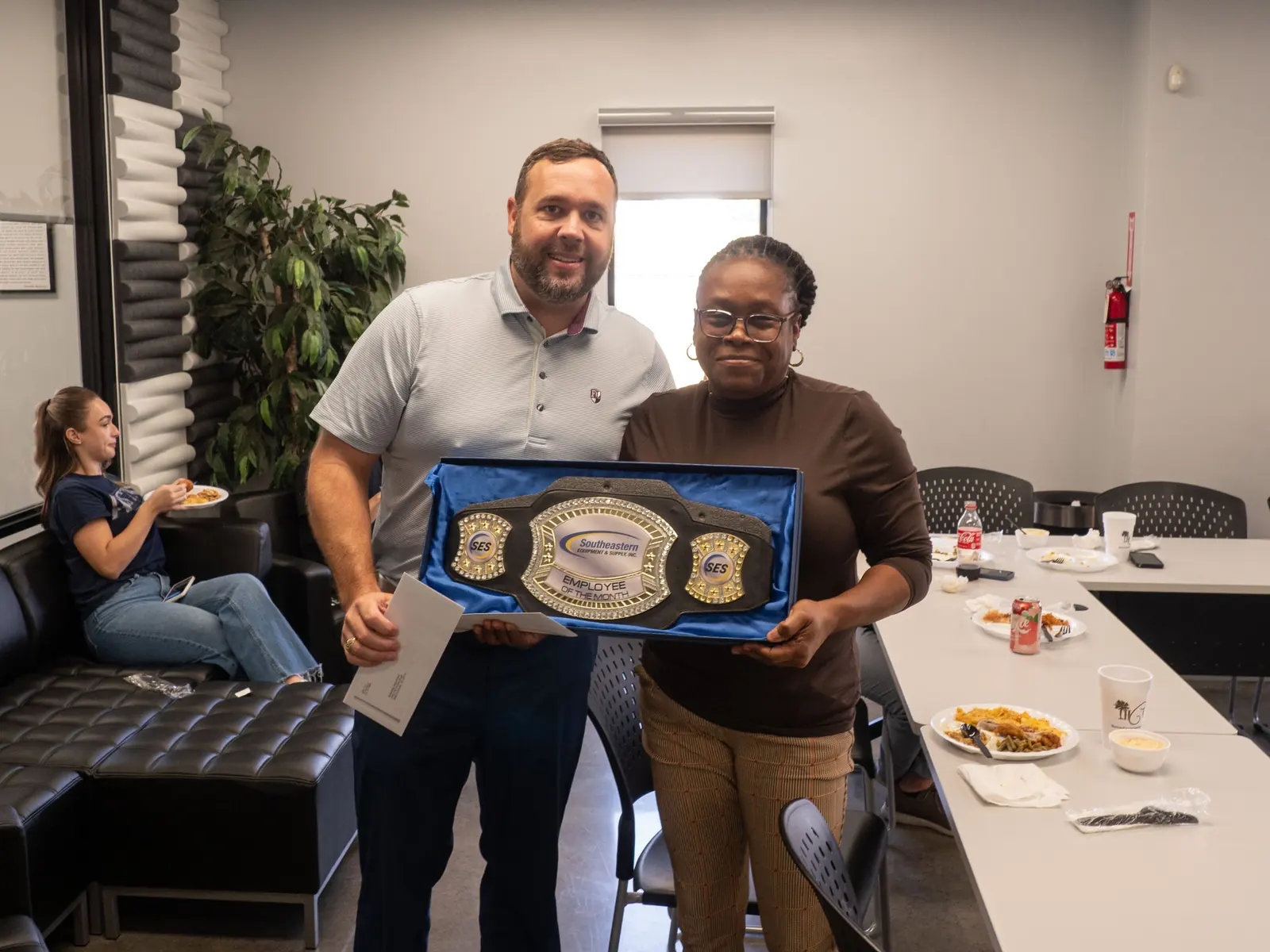 Employee of the Month award presented at SES