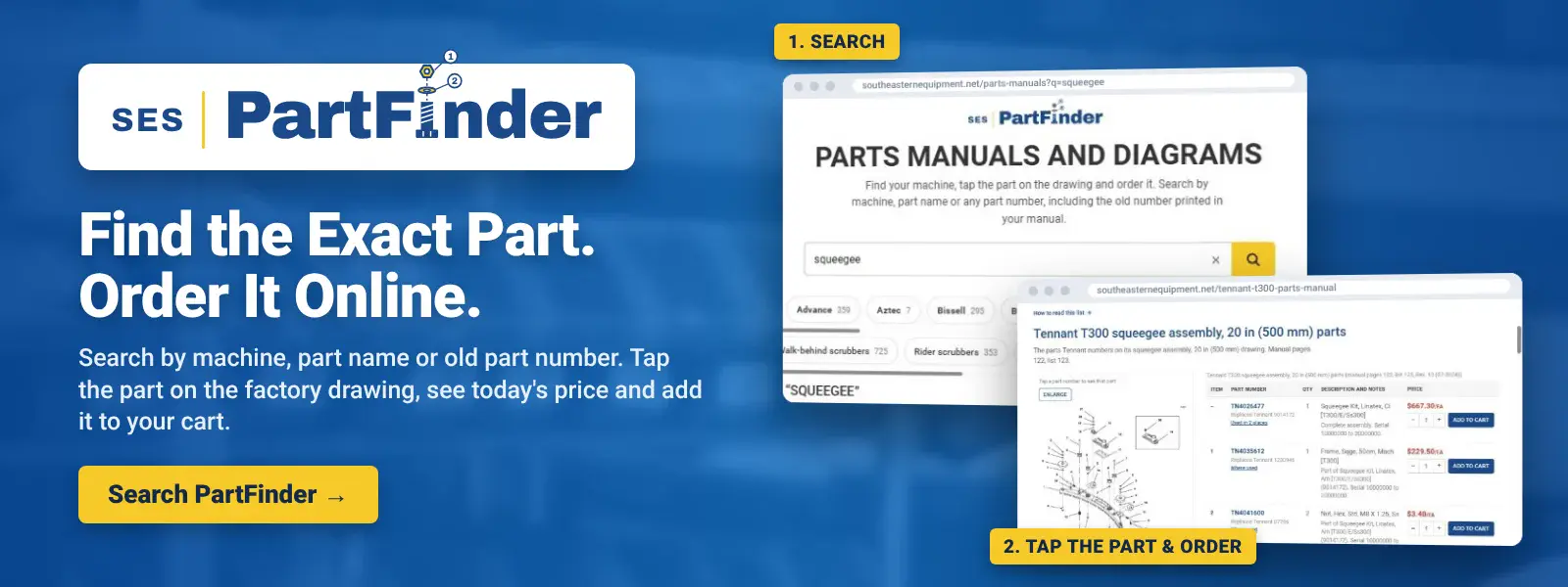 SES PartFinder: find the exact part and order it online